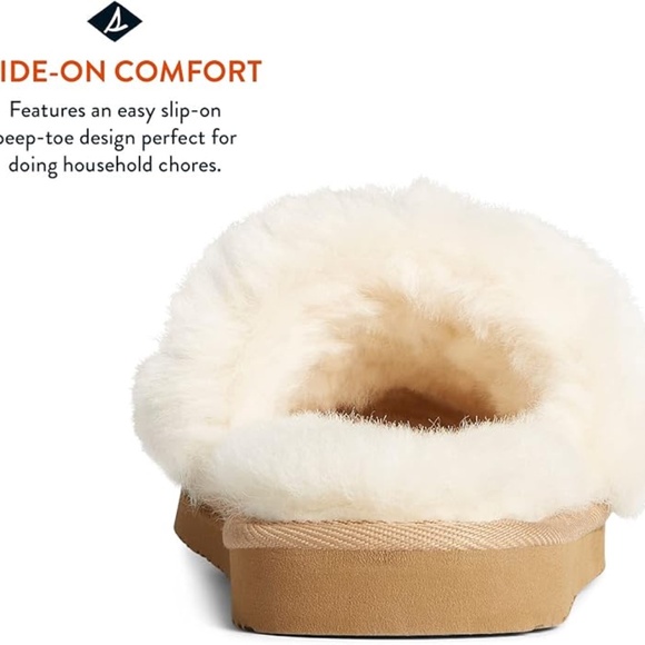 NIB Sperry Romy Sheepskin Slide -Fully Padded Heel-to-Toe Genuine shearling - Picture 3 of 4